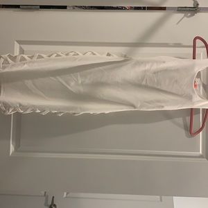 Banjul white bodycon cut out dress